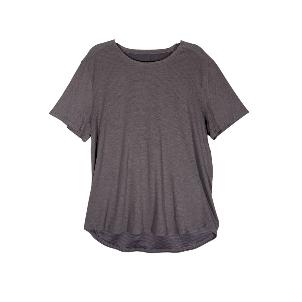 Lululemon Men's Gray Crew Metalvent Tee Sz L‎ Performance Athleisure Active Run